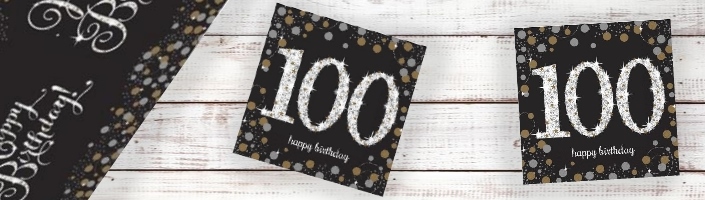 Gold Sparkle 100th Birthday Party Supplies | Balloon | Decoration | Pack